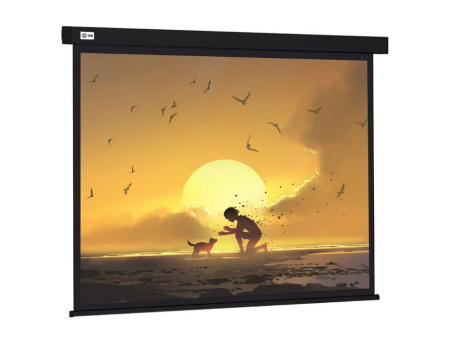 Экран 150х150см настенно-потолочный Cactus CS-PSW-150X150-BK Wallscreen рулонный черный корпус