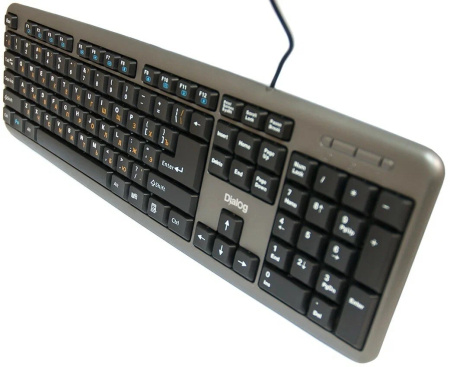 Клавиатура USB Dialog KM-025U мембранная, 104 клавиши, Black