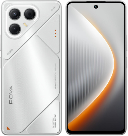 Смартфон Tecno POVA 7 5G 8Гб 256Гб Magic Silver 6.78", IPS, 2460*1080, 4*2+4*2.5ГГц, 50Мп, 13Мп, 5G, 6000мАч, And 15