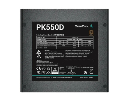 Блок питания 550Вт Deepcool GamerStorm PK550D (APFC,120мм,2PCI-E,6SATA,80+BRONZE)[R-PK550D-FA0B-EU]
