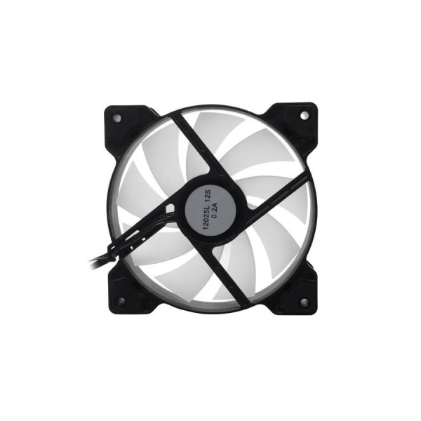Кулер в корпус 120х120х25 Powercase (M2) ARGB PWM Black (800-1500prm/4pin+ARGB Sync/58 CFM/29.58дБ/подшипник гидравлический/ARGB)