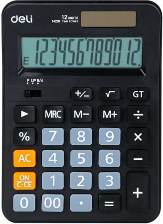 Калькулятор DELI 12 разр. черный (EM210)