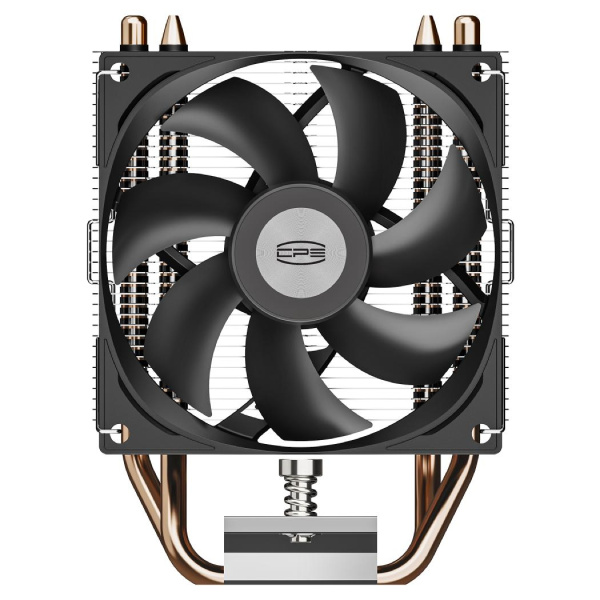 Кулер для процессора/ CPU Cooler PCCooler R200 (110W, 3-pin, 133mm, Al/Cu, 2x6mm, 1x92mm, 40.94CFM, 30dBA, 2200RPM, S: 1851/1700/1200/115X, AM5/AM4, silver, black)