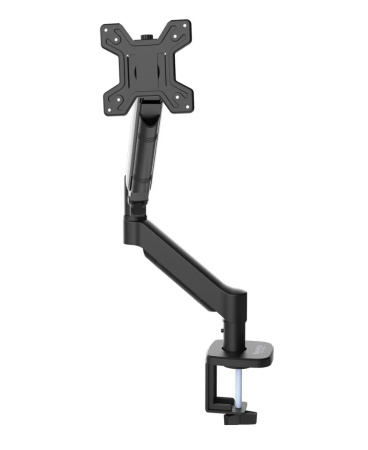 Кронштейн для мониторов ЖК Buro BU-M11 черный 17"-32" макс.10кг крепление к столешнице поворот и наклон, черный