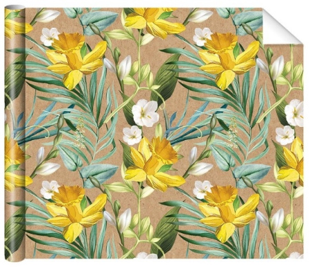Бумага упаковочная подарочная "Нарциссы" 100*70см 0183.467