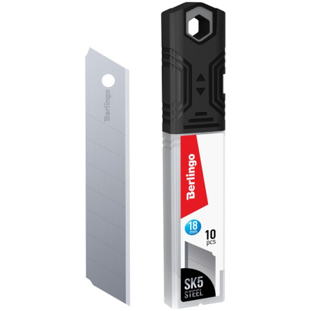 Лезвия для ножей 18мм. BERLINGO 10шт. (BM4216)