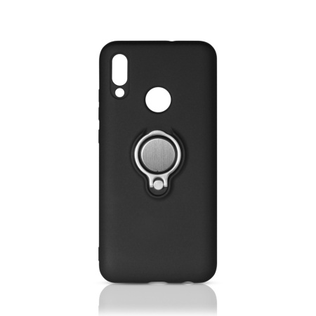 Чехол силиконовый для Honor 10 Lite DF hwRing-01 (black) с кольцом-держателем