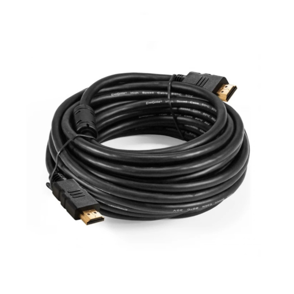 Кабель HDMI(m) - HDMI(m) 10м ExeGate, v1.4 ферритовые кольца, позолоченные контакты (EX-CC-HDMI-10.0F)