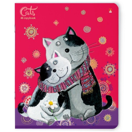 Тетрадь 48л. кл. "Веселый кот" Альт  (7-48-217)
