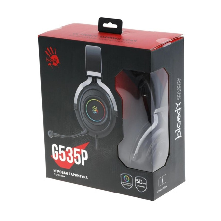 Игровая гарнитура A4Tech Bloody G535P мониторные кабель 2м, Black/Silver