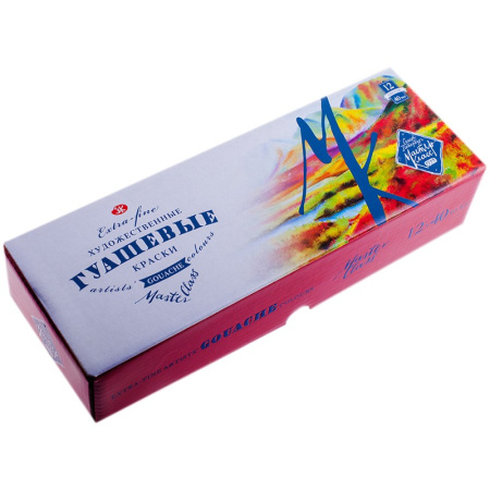 Гуашь 12цв. ЗХК "Мастер-Класс"  художественная, 40мл, (1741010)