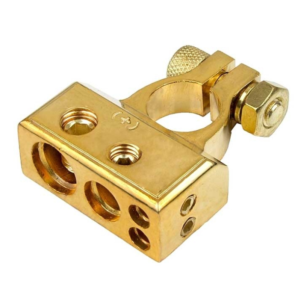 Клемма автомобильного аккумулятора плюсовая Ruichi CHA005-POS, 17.8..18.8мм, 2*5.5мм 8.7мм 13мм