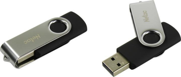 Флеш-накопитель USB2.0 64Gb Netac U505 (NT03U505N-064G-20BK) черно-серебристый