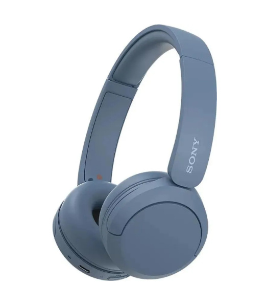 Гарнитура Bluetooth SONY WH-CH520 накладные, Bt4.2, 32Ом, 91дБ, до 10м, USB Type C, синий