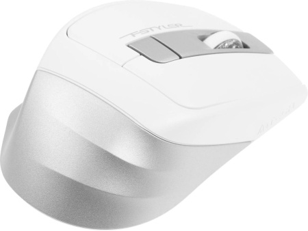 Мышь беспроводная A4Tech Fstyler FB35 оптическая 2000dpi, BT/Radio USB для ноутбука белый/серый