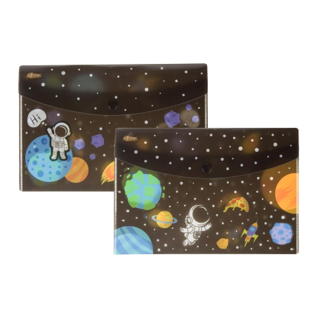 Папка-конверт на кнопке №1 School А5 "Space time" (1725972)