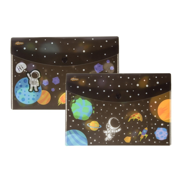 Папка-конверт на кнопке №1 School А5 "Space time" (1725972)