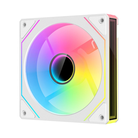 Кулер в корпус 120х120х25 XASTRA FM120W ARGB White (600-1500prm/4pin/PWM/3-pin 5V ARGB/55.6 CFM/25.8дБ/подшипник гидродинамический/ARGB)[FM120-1WA-SXX