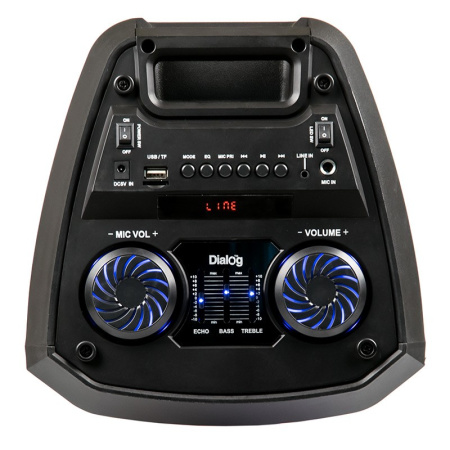 Портативная колонка Dialog AO-12 30вт. Bluetooth, FM, USB, SD, LED, караоке с микрофоном