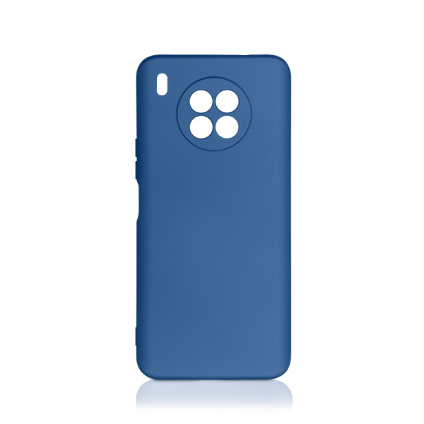 Чехол силиконовый с микрофиброй для Huawei Nova 8i/ Honor 50 Lite DF hwOriginal-24 (blue)