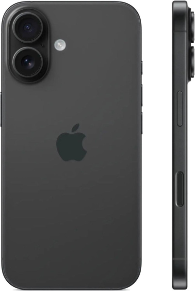 Смартфон Apple A3287 iPhone 16 128Gb 8Gb черный моноблок 3G 4G 1Sim 6.1" 1179x2556 iOS 18 48Mpix 802.11 a/b/g/n/ac/ax/be NFC GPS Protect