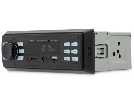Автомагнитола Digma MCP-225W 1DIN, 4x45Вт, MP3, FM, SD, USB, AUX, BT5.0