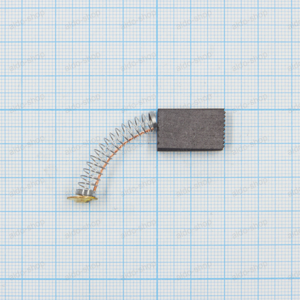 Щетка электроугольная (графитовая) 5*12.5*20мм, пружина, пятак круглый 10мм