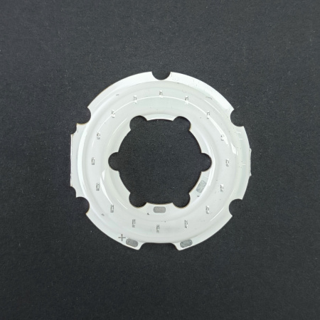 Светодиод COB кольцо  D30/d14мм, DC 12в,  3вт, синий, 460..465нм