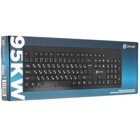 Клавиатура Оклик 95KW черный USB беспроводная (1788287)