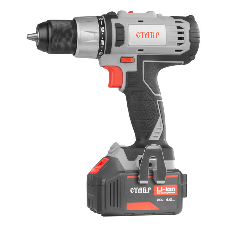 Дрель-шуруповерт аккумуляторная Ставр ДА-20 20В (без АКБ и З/У) 500/1800об/мин, 28800 уд/мин, ступ