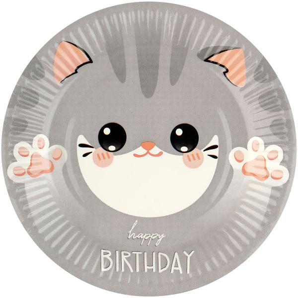 Бумажные тарелки "Kitten" MESHU 6шт. (MS_55432)