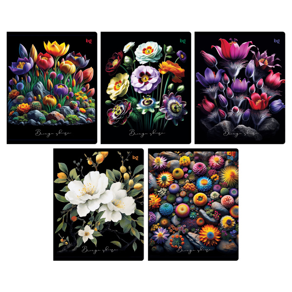 Тетрадь 40л. лин. "Цветы" BG Т5ск40 59399