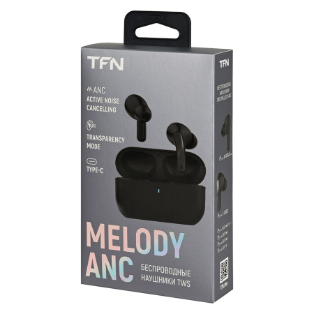 Гарнитура TWS TFN Melody ANC (HS-TWS033BK) 32 Ом 105дБ Черный