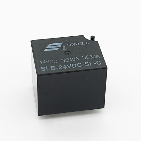 Реле электромагнитное DC 24в, 30а, SPDT, 26*21*21мм, Songle (4119) SLB-24VDC-SL-C