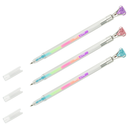 Ручка гелевая MESHU "Diamonds" 0,7мм, радужная (MS_51321)