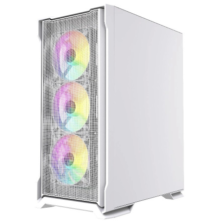Корпус ATX Б_БП Powercase Mistral AZ4W ARGB (USB3.0,Audio,белый,Mesh,TG,4х120мм ARGB fans,CPU Cooler до 175мм, VGA до 305мм)[CMAZW-A4]