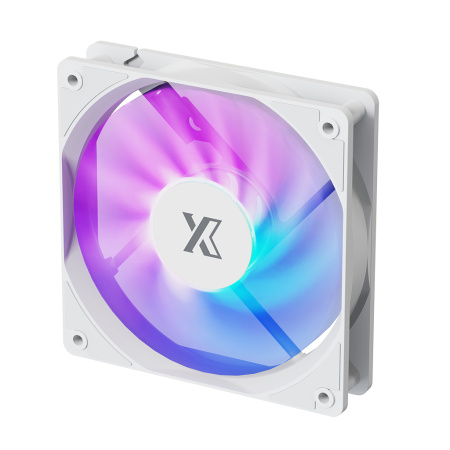 Кулер в корпус 120х120х25 XASTRA FC120W ARGB White reverse (600-1500prm/4pin/PWM/57CFM/26дБ/ARGB) box [FC120-1WA-SRX-GL]