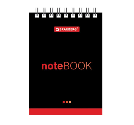 Блокнот BRAUBERG А7 40л. "Черный стиль" (129855)