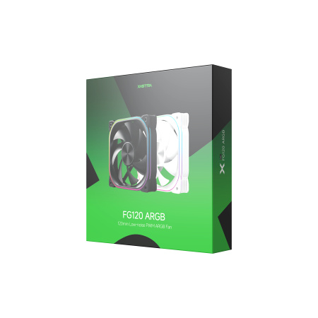 Кулер в корпус 120х120х25 XASTRA FG120B ARGB Black (500-1500prm/4pin/PWM/3-pin 5V ARGB/гидродинамический/ARGB/53.7 CFM/24.7дБ/) box