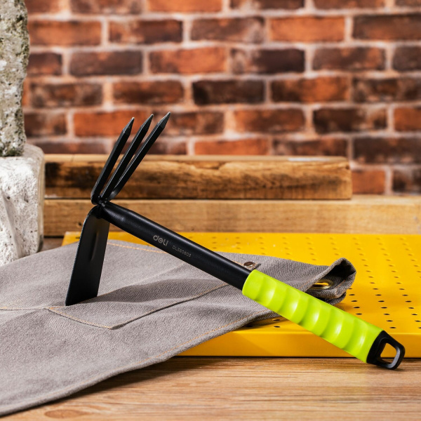 Мотыжка садовая 30см, Deli DL580814, двухсторонняя, противоскользящая рукоять