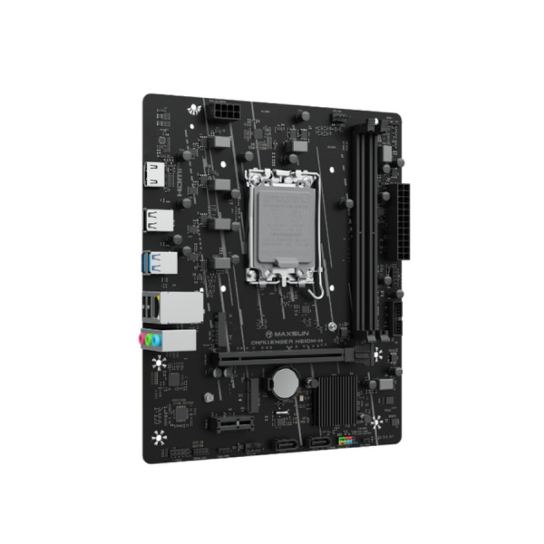 Мат.плата S1700 H610 MAXSUN Challenger H610M-H V1 (mATX,2DDR4,M.2,PCI-E16,PCI-E,3SATA,HDMI,PC3200)