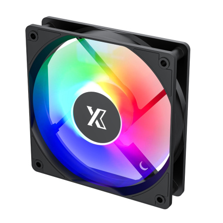 Кулер в корпус 120х120х25 XASTRA FC120B FRGB Black (1200prm/FRGB/Molex+3pin) bulk [FC120-1BF-SBP-GL]