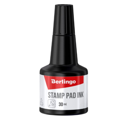 Штемпельная краска 30мл. Berlingo черная (KKp_30001)