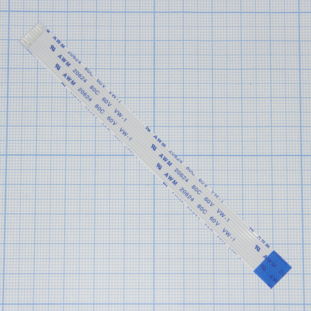 Шлейф FPC/FFC, шаг=1.0мм,  9контактов, l=120mm, анизотропный(reverse)