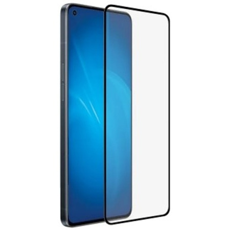 Защитное стекло для Poco M4 (5G)/M5 с цветной рамкой (fullscreen+fullglue) (DF poColor-11) (black)