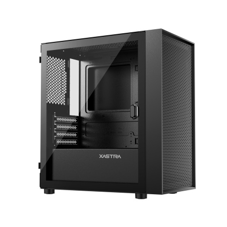 Корпус mATX Б_БП XASTRA A305M 3ARGB Black (USB3.0,Audio,TG,черный,1х120мм,2х140мм ARGB)[A305M-2FC14A-1FC12A-D]