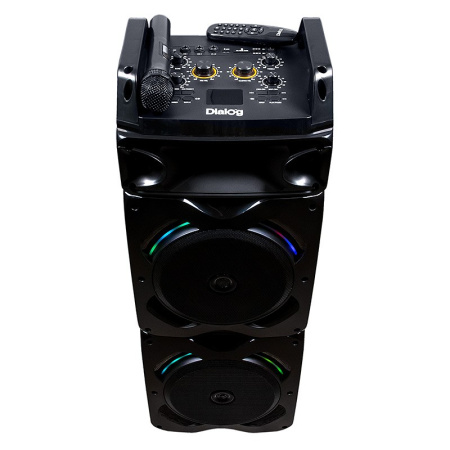 Портативная колонка Dialog AO-220 100вт. Bluetooth, FM, USB, SD, LED, караоке с микрофоном