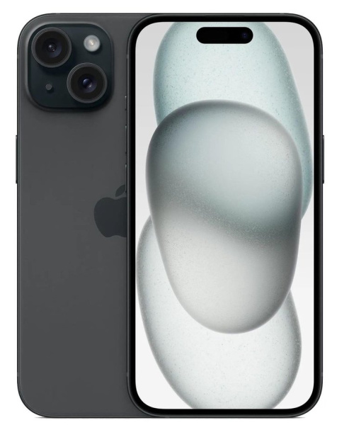 Смартфон Apple iPhone 15 <ПИ> 6Гб 256Гб Black 6.1", OLED, 2556*1179, 2*3.46+4*2.02ГГц, 48+12Мп, 12Мп, 5G, NFC, 3877мАч, iOS 17 (Без RuStore)