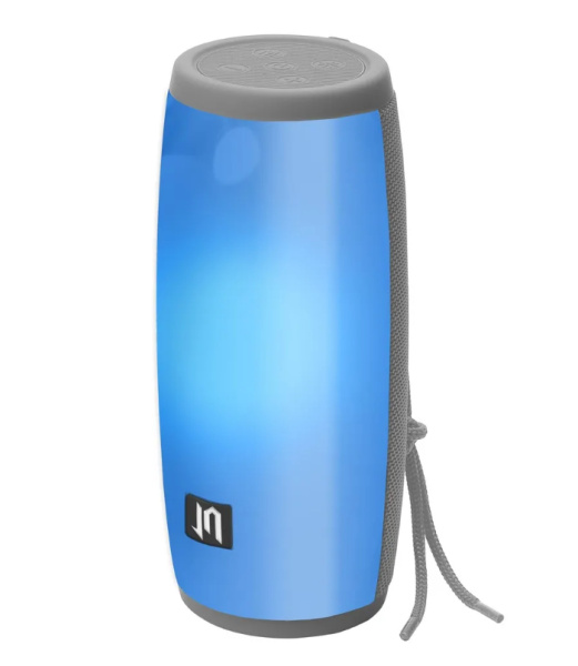Портативная колонка Jet.A PBS-160 Bluetooth 2x5Вт 2400mAh LED подсветка, Серый
