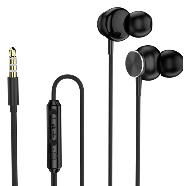 Гарнитура Perfeo CHROME внутриканальные, черное серебро, металические (PF_C3214)